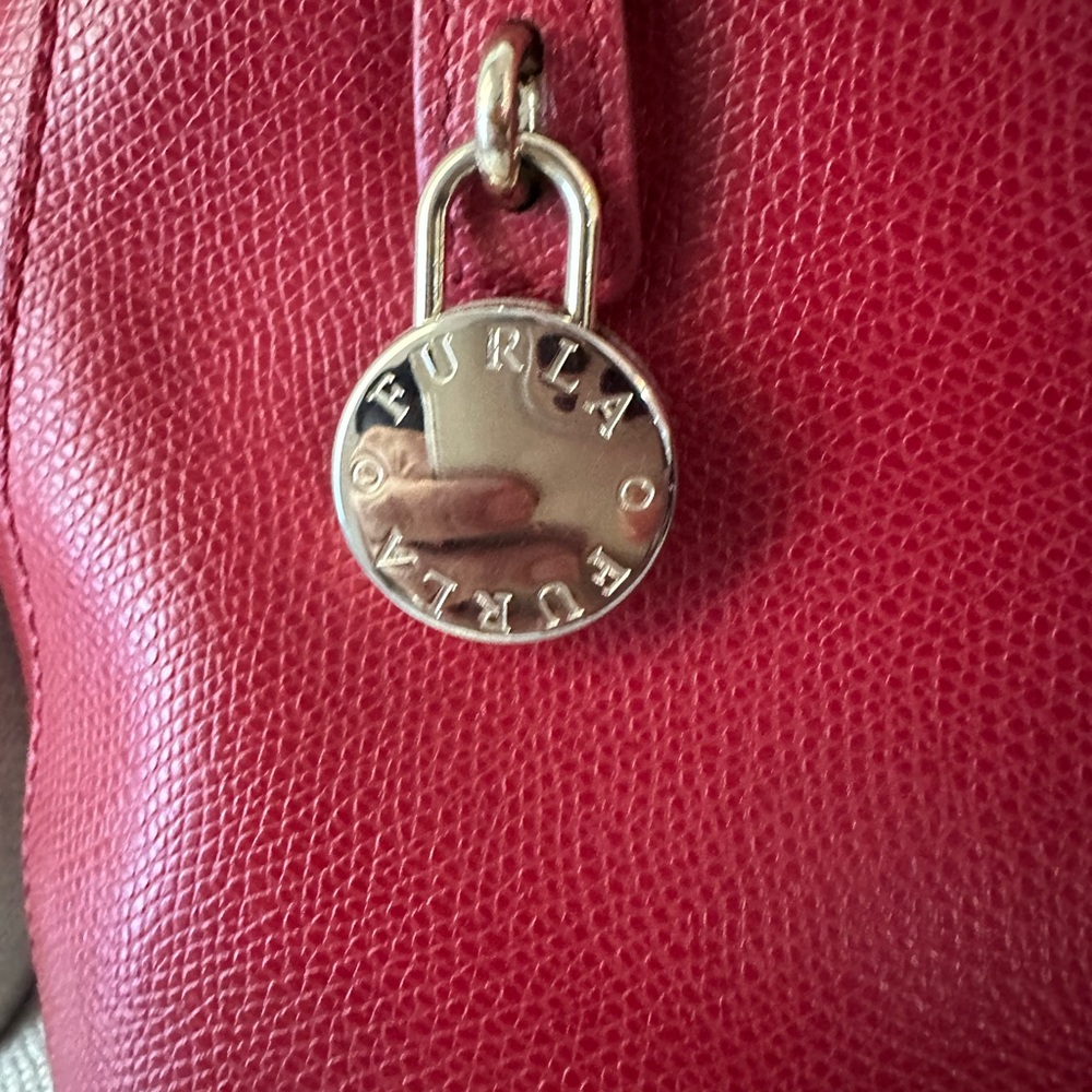 Furla Red Leather Shoulder Bag - Picture 5 of 12